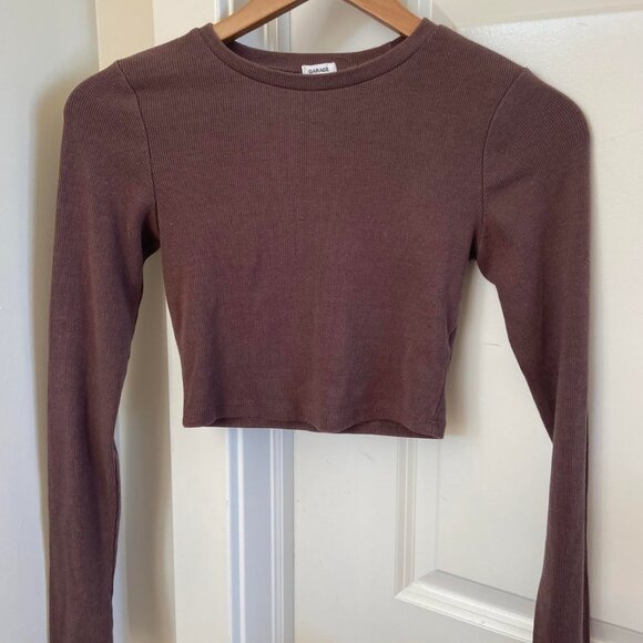 Garage Ribbed Cropped Long Sleeve - Picture 1 of 4